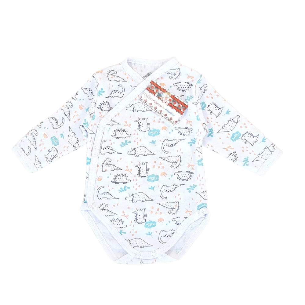 Body pieptar cu capse in față si manușele (Bumbac 100%, semisubțire, rib) - imagine 5