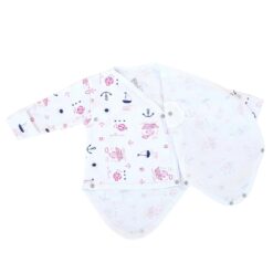 Alternative view of Body pieptar cu capse in față si manușele (Bumbac 100%, semisubțire, rib)