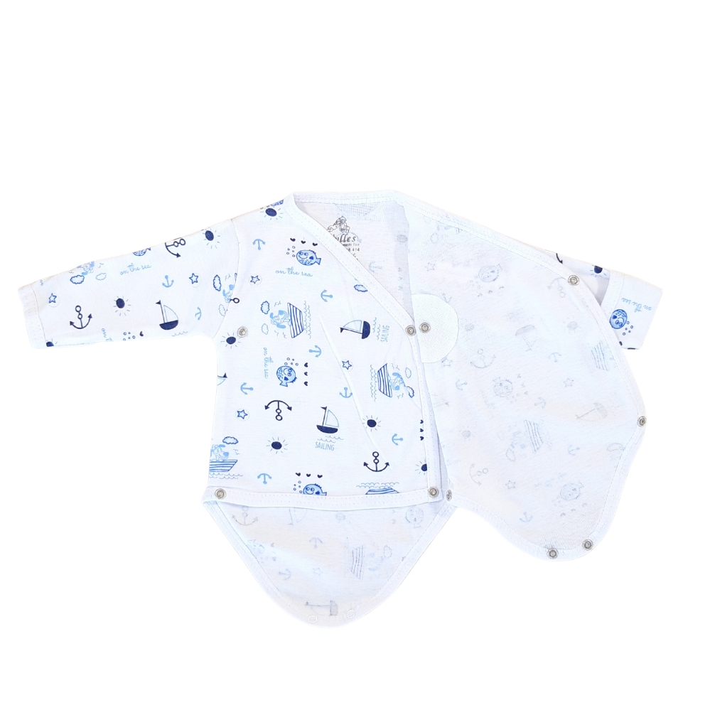 Body pieptar cu capse in față si manușele (Bumbac 100%, semisubțire, rib) - imagine 2
