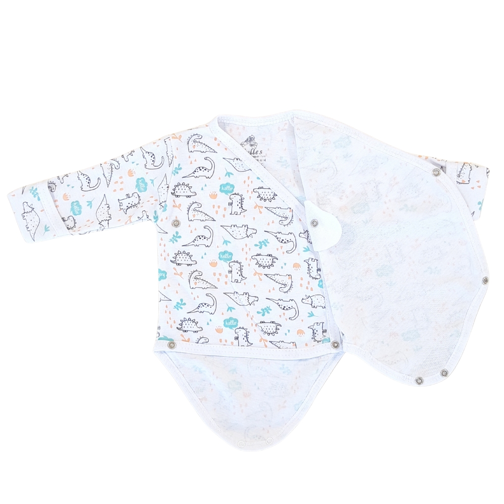 Body pieptar cu capse in față si manușele (Bumbac 100%, semisubțire, rib) - imagine 2