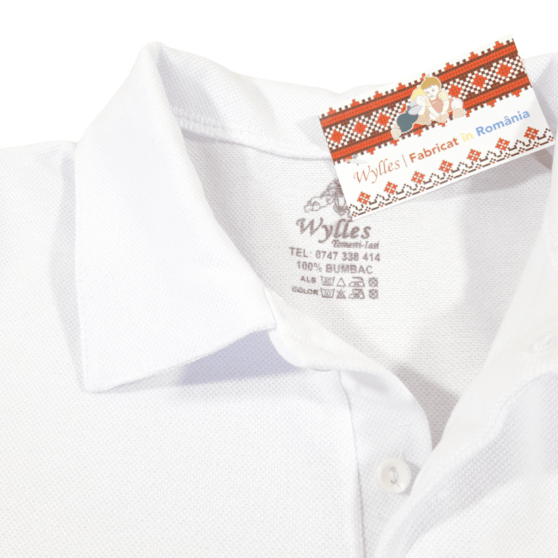 Tricou tip polo (Bumbac 100%, pique) - Uniformă Școala Gimnazială Nr. 178 - imagine 3