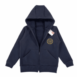 Hanorac (Bumbac 100%, trening) - Uniformă Școala Gimnazială Nr. 178 - Siglă ALBASTRĂ