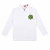Bluză tip polo (Bumbac 100%, pique) - Uniformă Școala Gimnazială Nr. 178 - Siglă VERDE